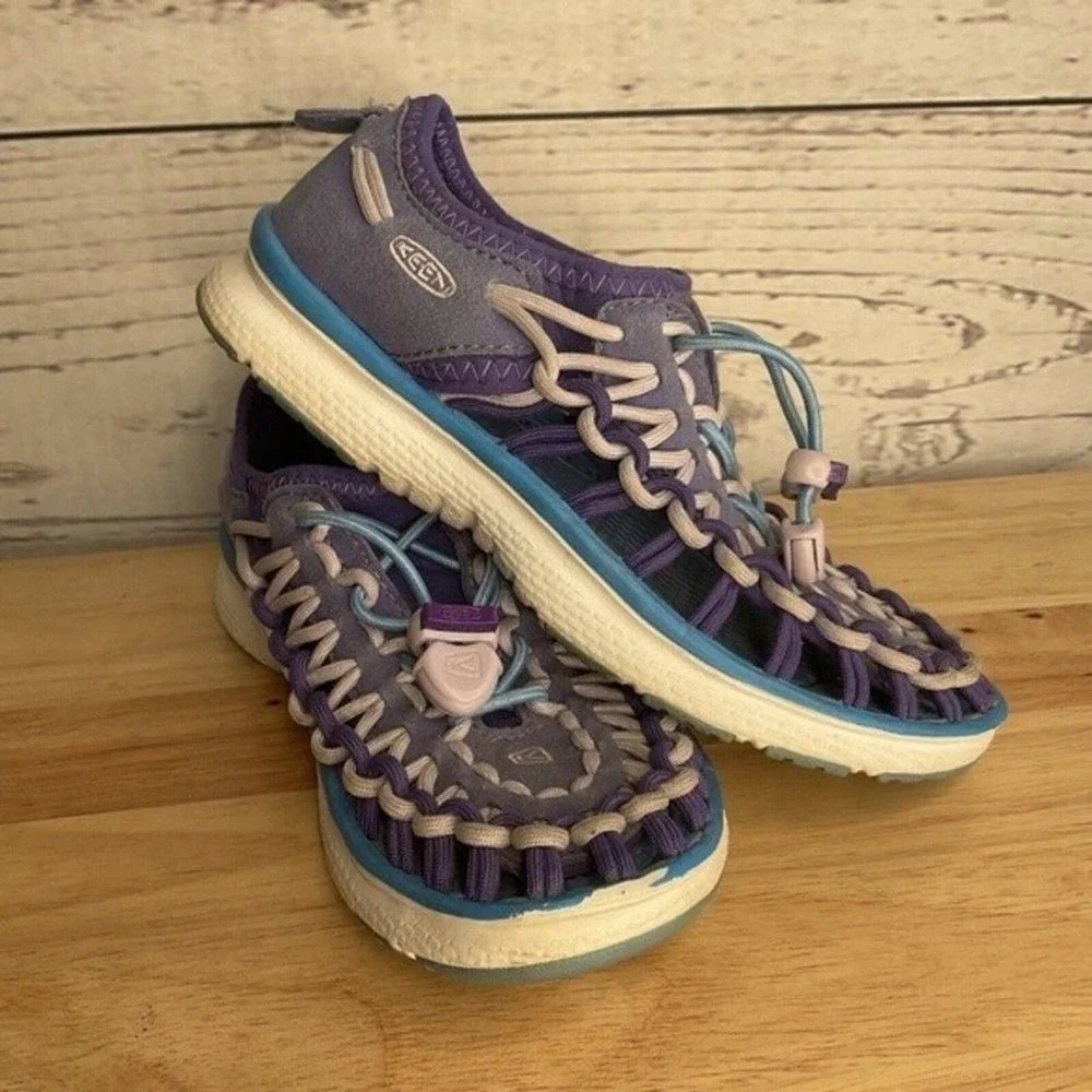 Keen Uneek O2 Bungee Strap Liberty Azure Purple Sandals Youth Girls 1‎ Thailand